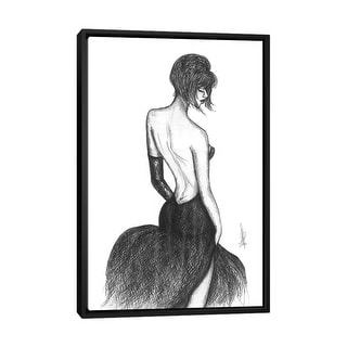 iCanvas "Woman With Naked Back" by Alessandro Della Torre Framed - Bed